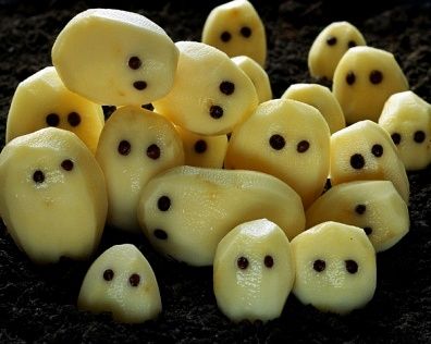 Maske fra en kartoffel til ansigtet